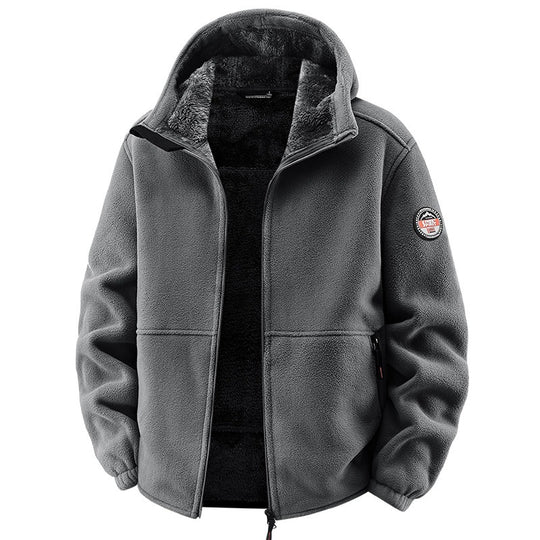 Herren Fleecejacke mit Kapuze und Teddy-Innenfutter Shop Nory