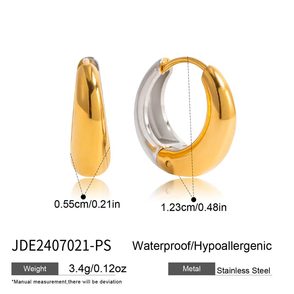 Damen Creolen im modernen, hypoallergenen Edelstahl-Design Shop Nory