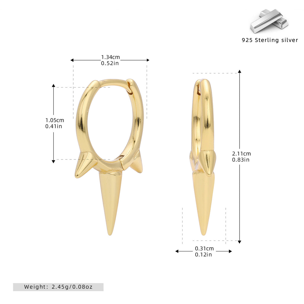 Damen Creolen im modernen Speerspitzen-Design aus 925er Sterlingsilber Shop Nory