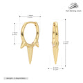 Damen Creolen im modernen Speerspitzen-Design aus 925er Sterlingsilber Shop Nory