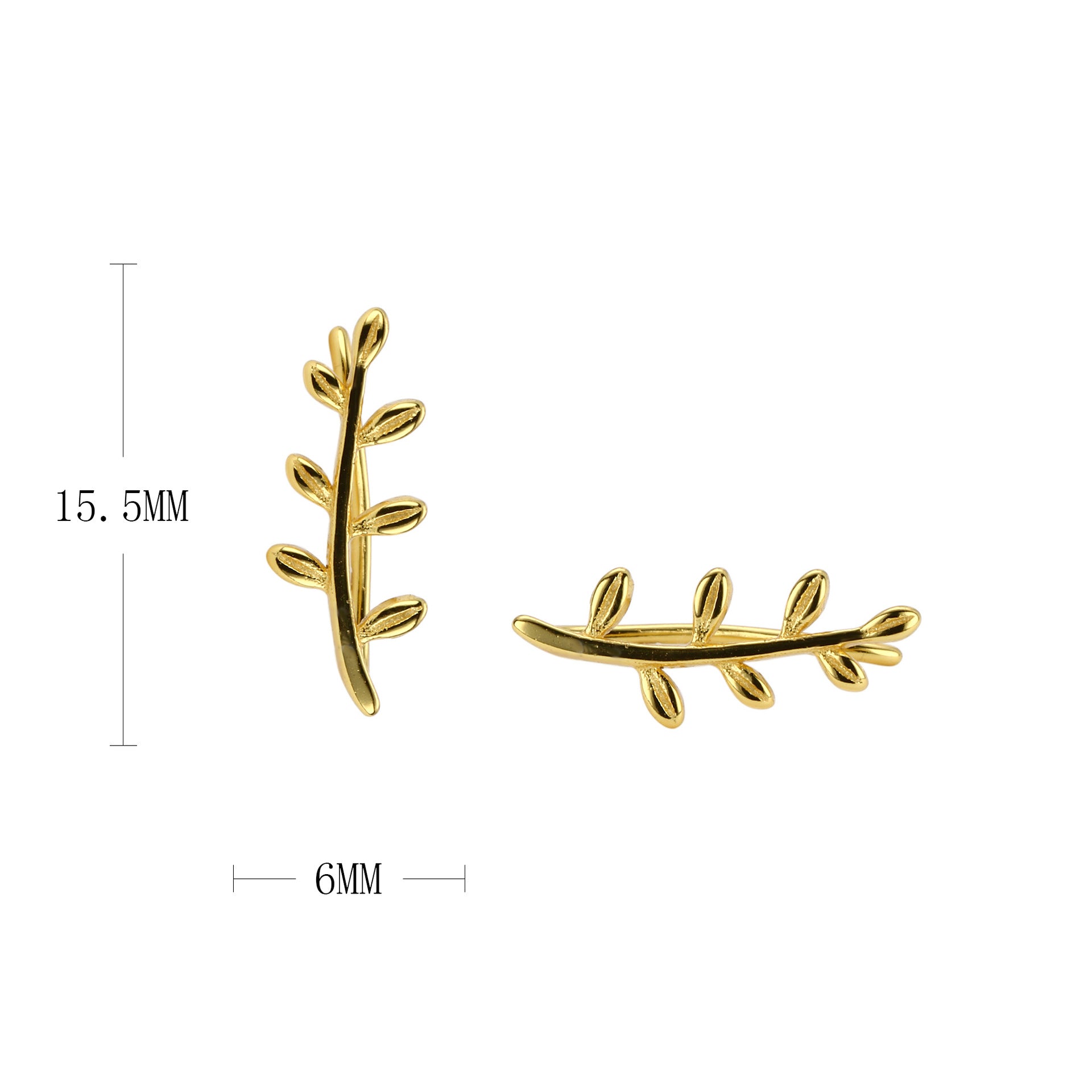 Damen Ohrstecker im eleganten Pflanzenmotiv Shop Nory