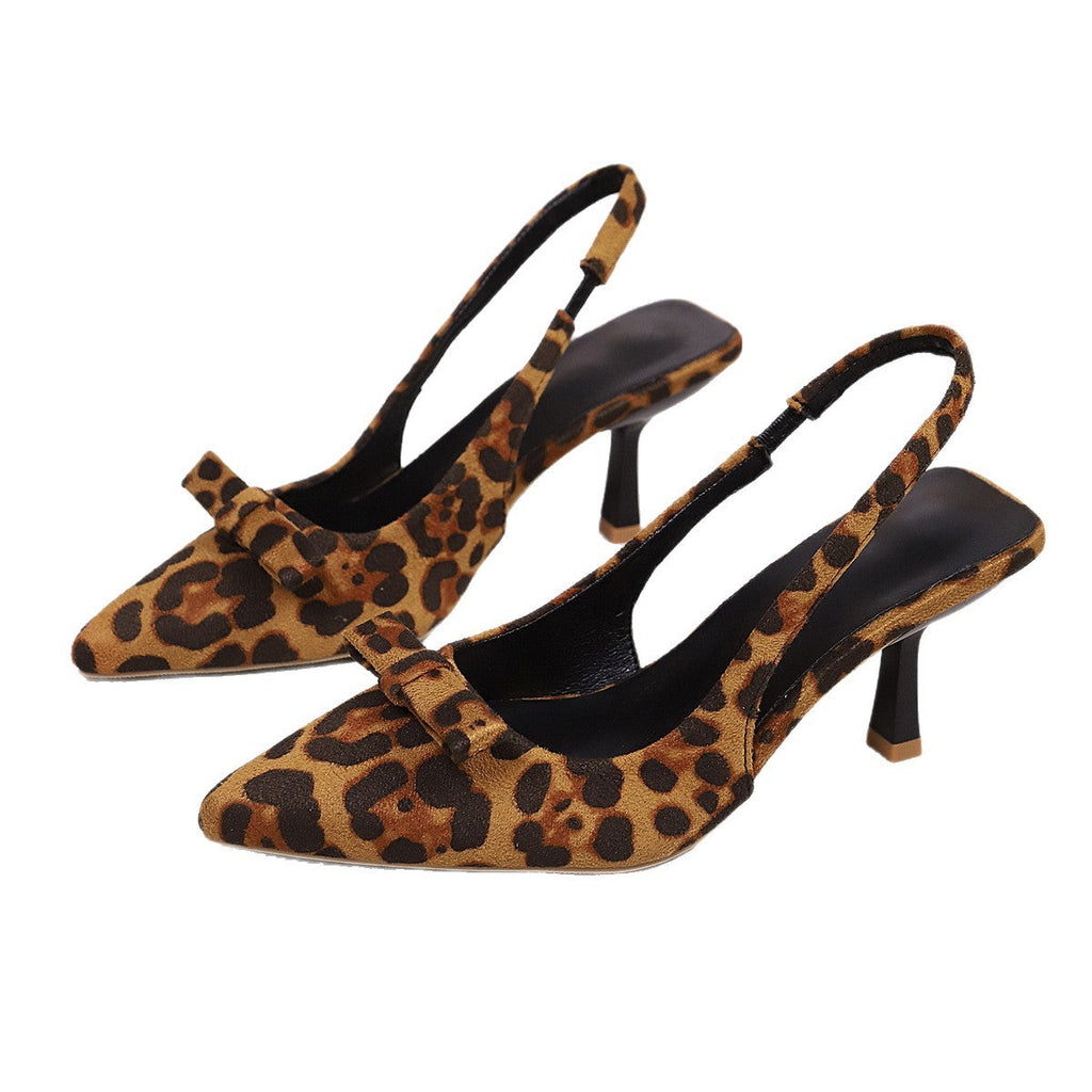 Damen Slingback Pumps mit elegantem Schleifenakzent und feinem Absatz