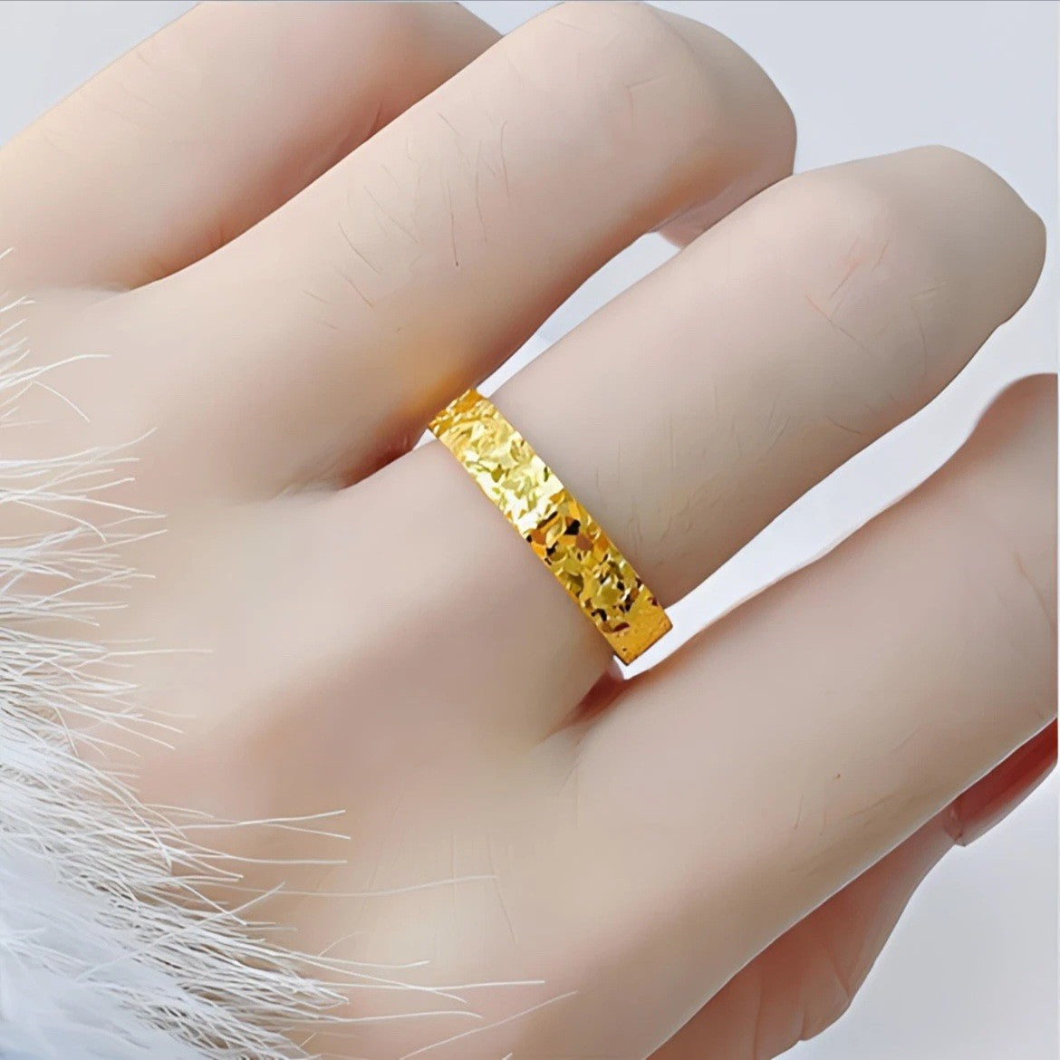 Damen Zarter Ring mit kunstvollem Strukturdesign Shop Nory