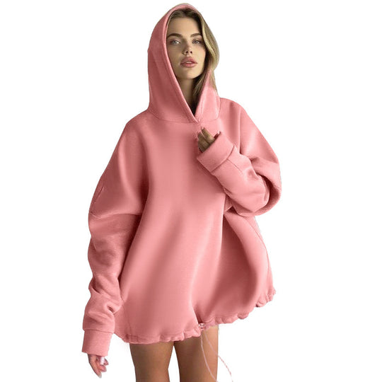 Damen Oversize-Kapuzenpullover mit verstellbarem Tunnelzugsaum Shop Nory