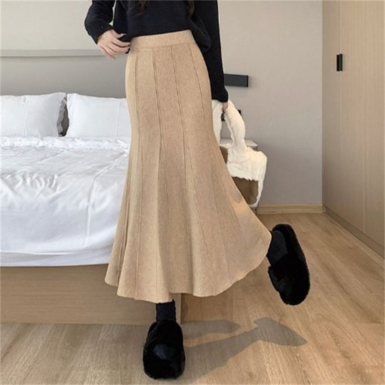 Damen Fließender Maxirock mit eleganter A-Linien Silhouette Shop Nory