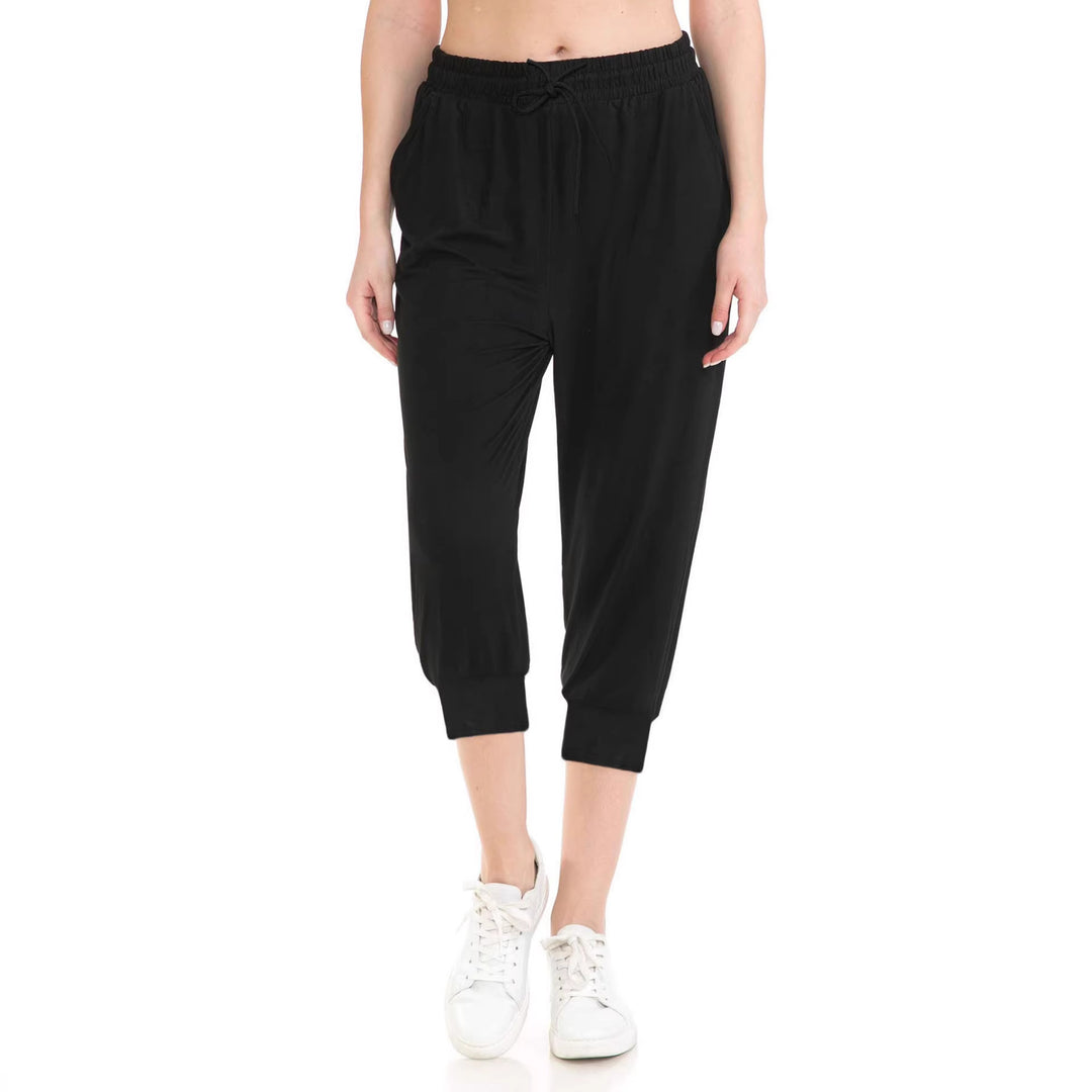 Damen Atmungsaktive Ankle-Joggerhose mit Kordelzug und Eingrifftaschen Shopy Nory