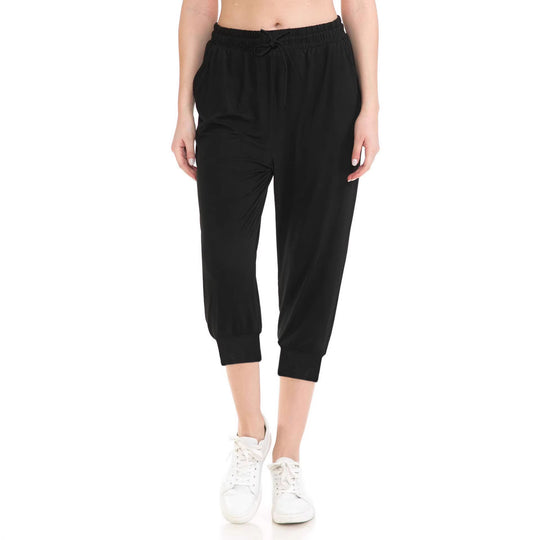 Damen Atmungsaktive Ankle-Joggerhose mit Kordelzug und Eingrifftaschen Shopy Nory