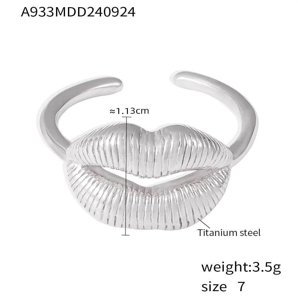 Damen Ring in Lippenform aus Titan Shop Nory