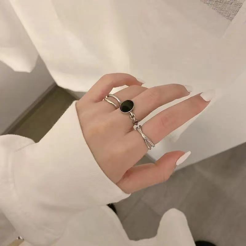 Damen romantisches und elegantes Ring-Set Shop Nory
