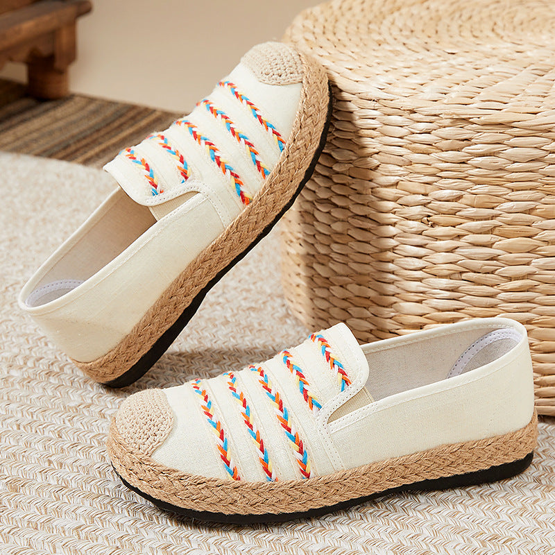 Damen Bequeme und modische Espadrilles mit flexibler Gummisohle