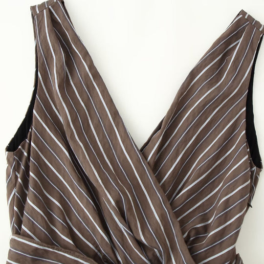 Damen Ärmelloser Wickel-Jumpsuit mit weitem Bein und Taillengürtel Shop Nory