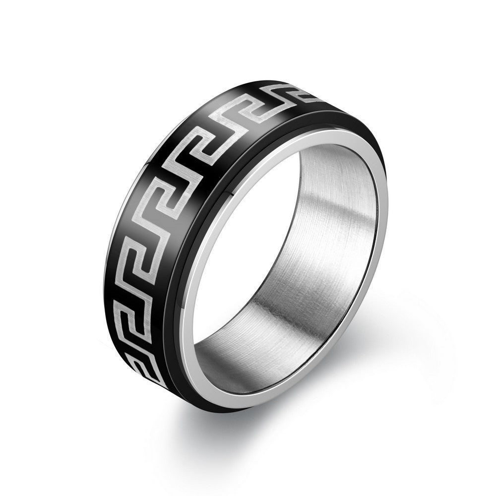 Herren Ring mit modernem Schriftzug und ausgefallenem Design Shop Nory