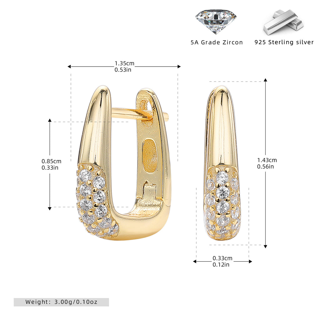 Damen Ohrhänger mit luxuriösem Zirkonbesatz aus hochwertigem 925 Sterling Silber Shop Nory