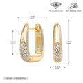 Damen Ohrhänger mit luxuriösem Zirkonbesatz aus hochwertigem 925 Sterling Silber Shop Nory