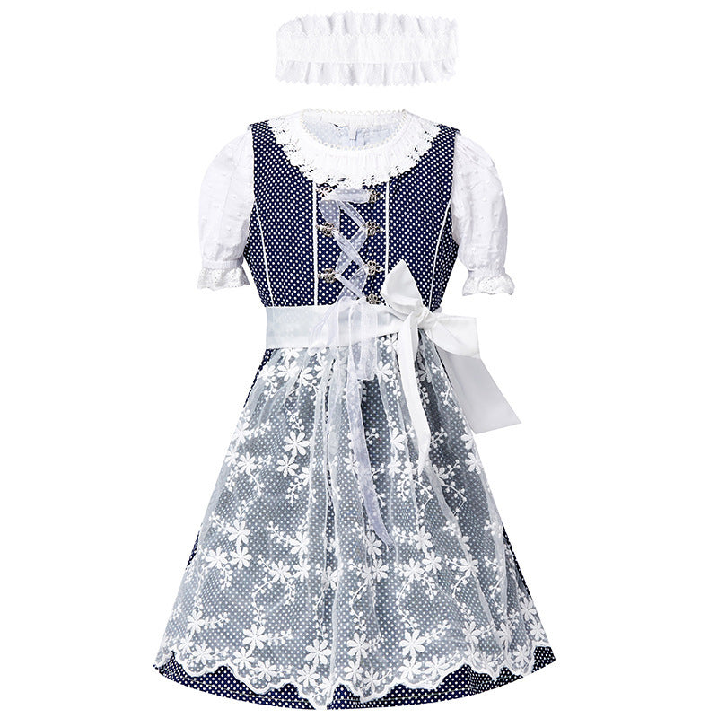 Damen nan traditionelles Dirndlkleid mit Spitzenbluse und bestickter Tüllschürze Shop Nory