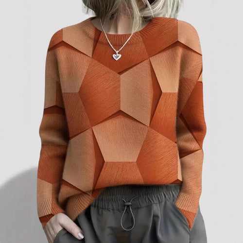 Damen Gemusterter Pullover