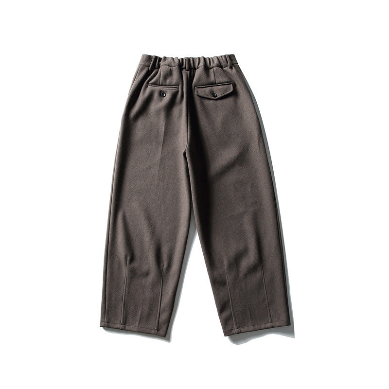 Damen Weite Cropped-Hose mit Bügelfalte und hoher Taille Shop Nory