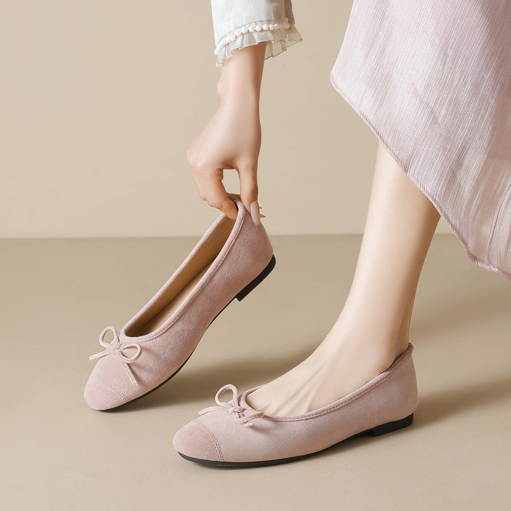 Damen Ballerinas mit eleganter Schleifenverzierung und weicher Innenausstattung