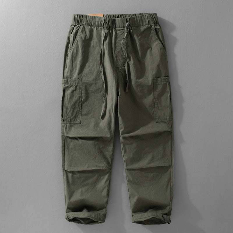 Herren Cargohose mit elastischem Bund, Kordelzug und aufgesetzten Beintaschen Shop Nory