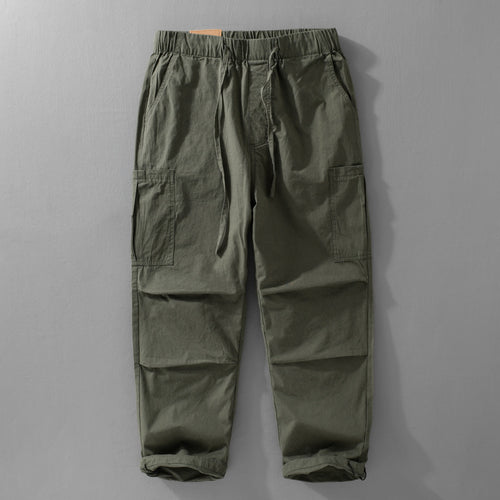 Herren Cargohose mit elastischem Bund, Kordelzug und aufgesetzten Beintaschen Shop Nory