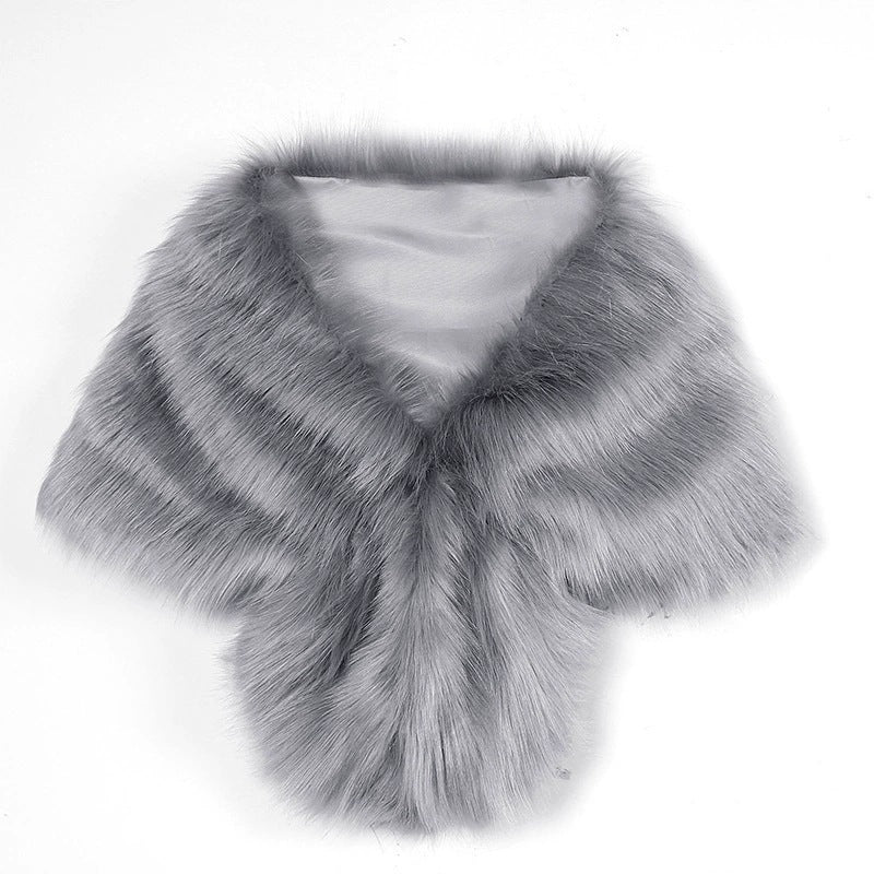 Damen elegante Kunstpelz-Schulterstola im Capelet‑Schnitt Shop Nory
