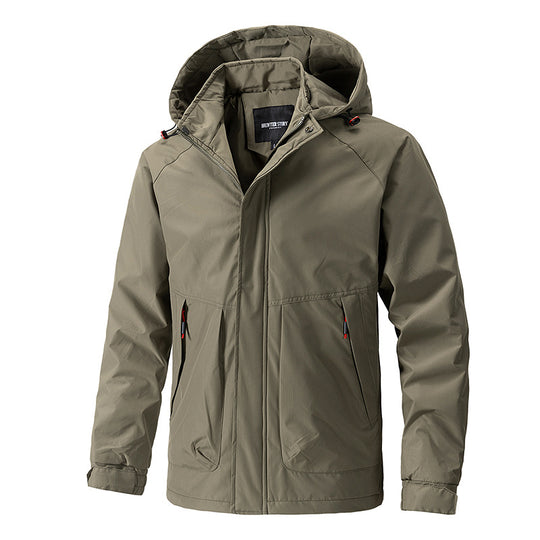 Herren Wasserdichter Outdoor-Parka mit Kapuze, atmungsaktiv und winddicht Shop Nory