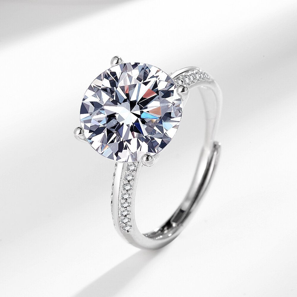 Damen Funkelnder Solitär-Ring mit exquisitem Zirkonia Shop Nory