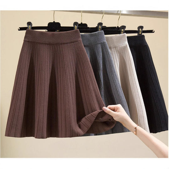 Damen Plissierter Midi-Rock mit komfortablem Gummibund Shop Nory