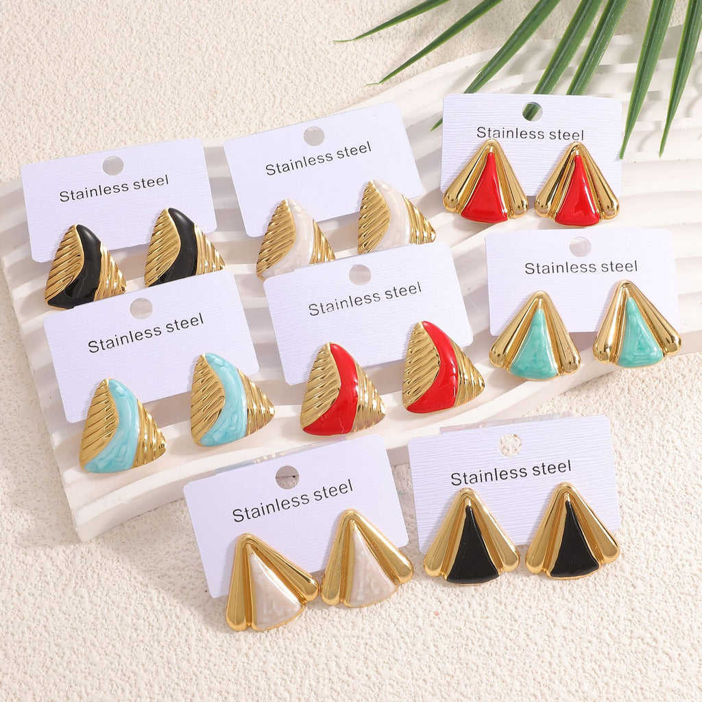 Damen Ohrstecker im modernen geometrischen Design Shop Nory