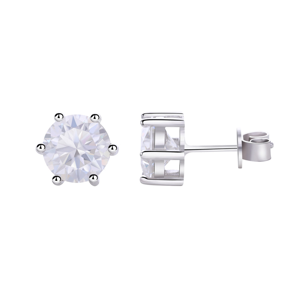 Damen Moissanit Ohrstecker aus 925 Sterling Silber Shop Nory
