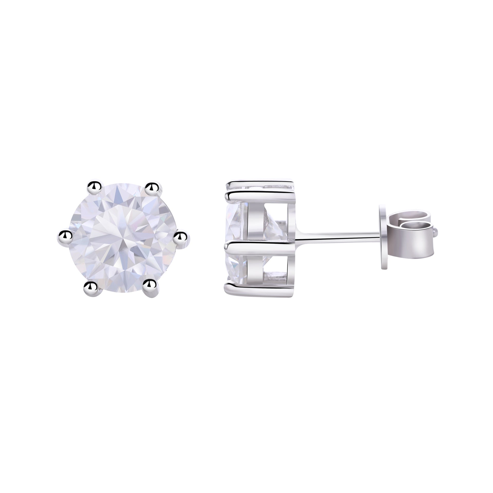 Damen Moissanit Ohrstecker aus 925 Sterling Silber Shop Nory