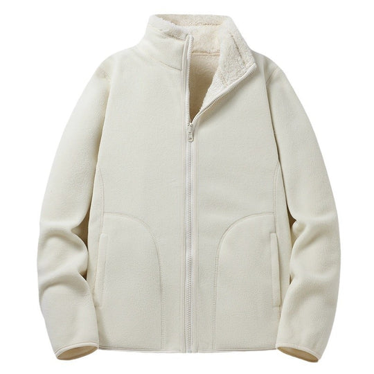 Damen Gefütterte Fleece-Jacke mit Teddyfutter, Stehkragen & durchgehendem Reißverschluss Shop Nory