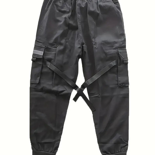 Herren Technische Cargo-Jogginghose mit Mehrfachtaschen, Gurtriemen & elastischem Bündchen Shop Nory