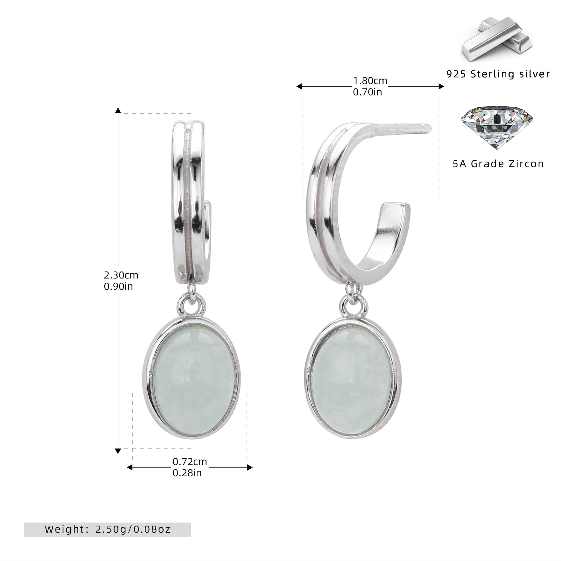 Damen Ohrhänger mit geschwungenem Design aus 925 Sterling Silber Shop Nory