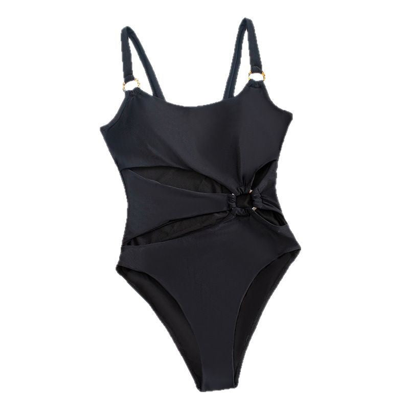 Damen Einteiliger Badeanzug mit innovativem Cut-Out und modischem Ringdetail