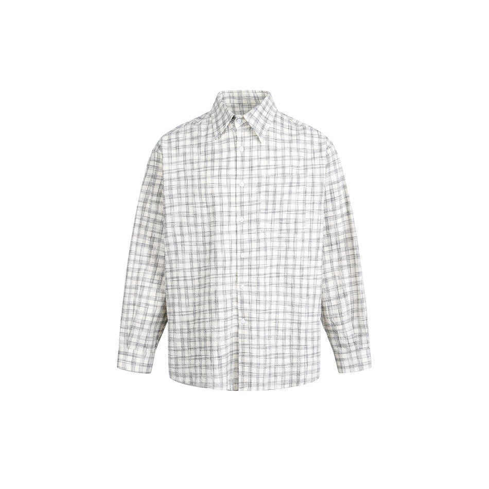 Damen Oversize-Hemd aus Leinen‑Baumwoll‑Mix mit feinem Karomuster Shop Nory