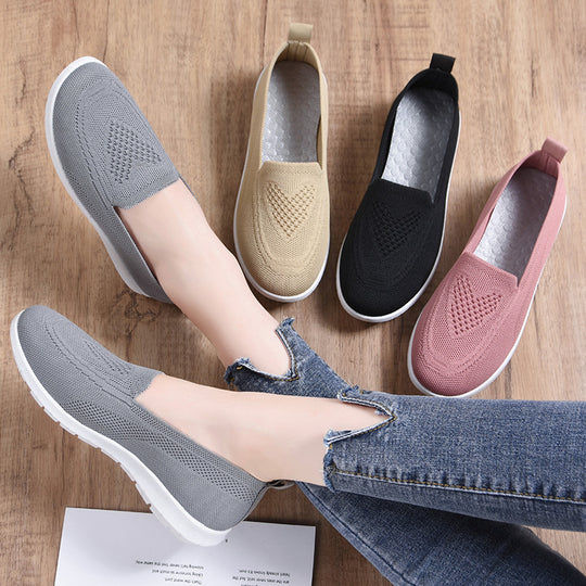 Damen nan ultraleichter gestrickter Slip-On-Loafer mit nahtlosem Sockenschaft, elastischem Einstieg und stoßdämpfender EVA-Laufsohle Shop Nory