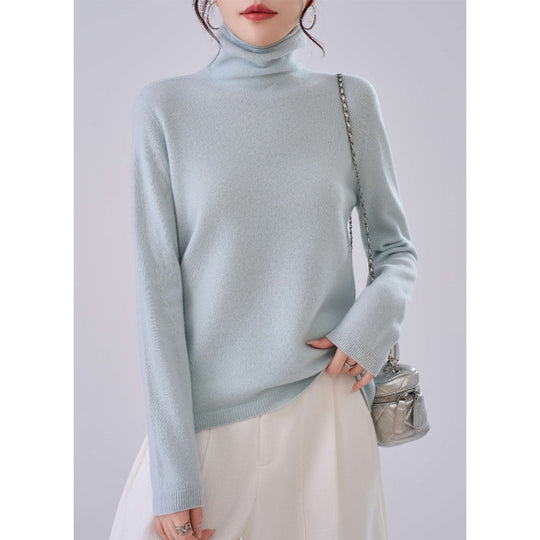 Damen Leichter Kaschmir-Mix Rollkragenpullover mit feinem Soft-Finish und schmaler Silhouette Shop Nory