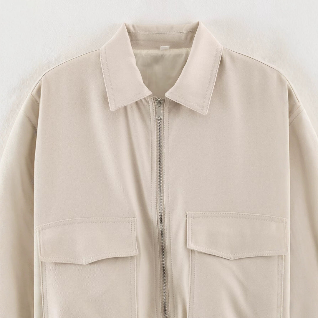 Damen Cropped Utility-Blouson mit elastischem Bund und aufgesetzten Pattentaschen Shop Nory