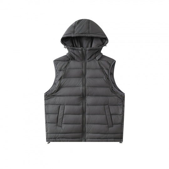 Unisex Leichte wattierte Kapuzenjacke mit Zwei-Wege-Reißverschluss und verstellbarem Saum Shop Nory
