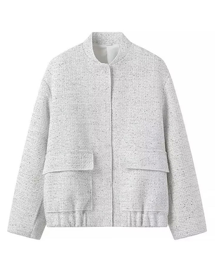 Gold Pailletten Stehkragenjacke