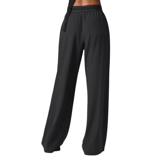 Damen Elegante Hochtaillierte Palazzo-Hosen