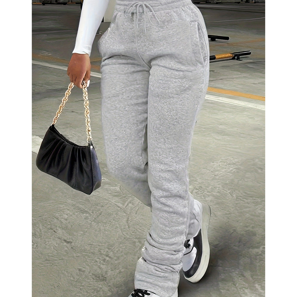 Damen nan figurbetonte Highwaist-Stretch-Sweathose mit gerafften Knöchelabschlüssen und Eingrifftaschen Shop Nory