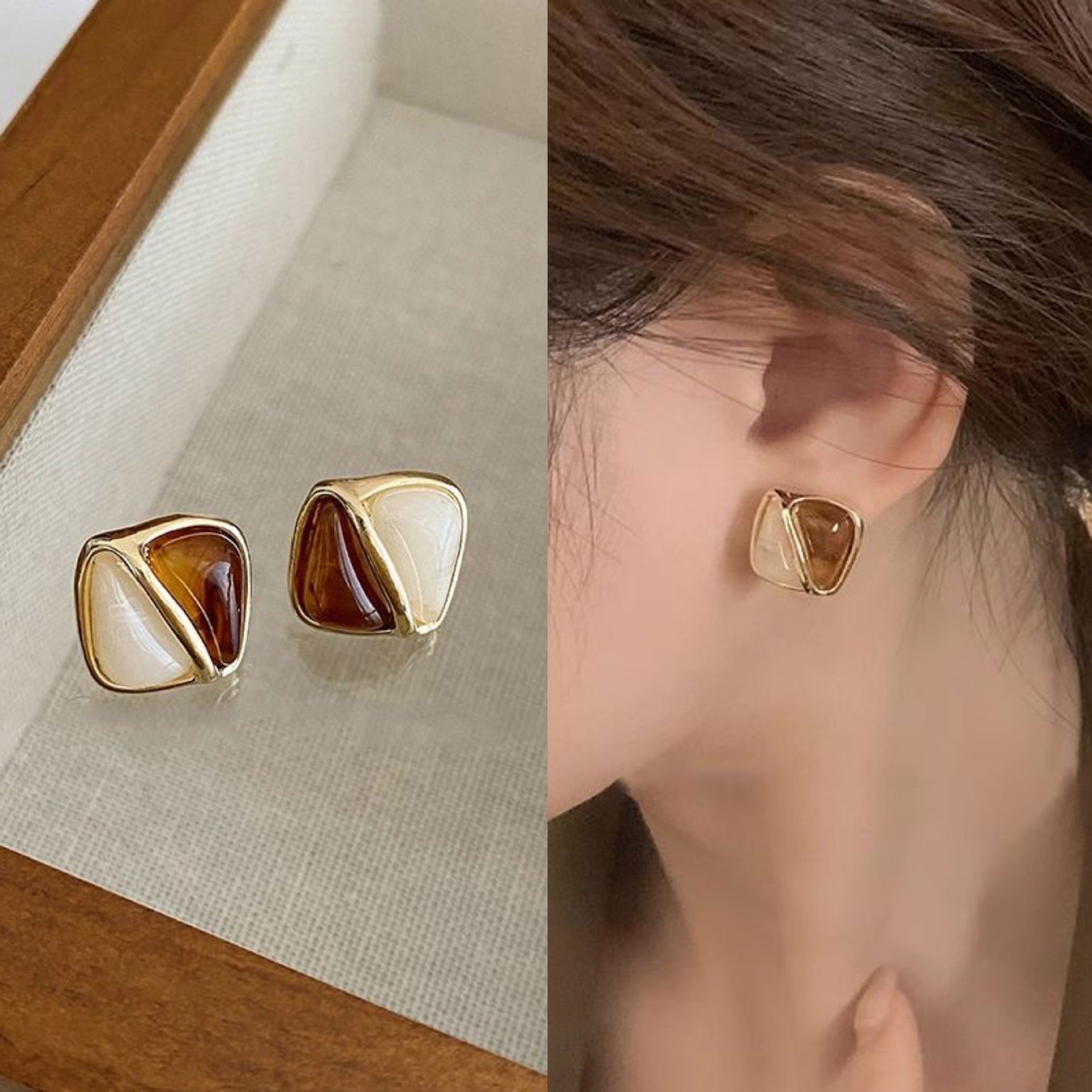 Damen Ohrringe mit einzigartigem geometrischem Design Shop Nory