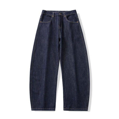 Damen Weite hochgeschnittene Cropped-Jeans aus Raw-Denim mit klassischem Taschen-Design Shop Nory