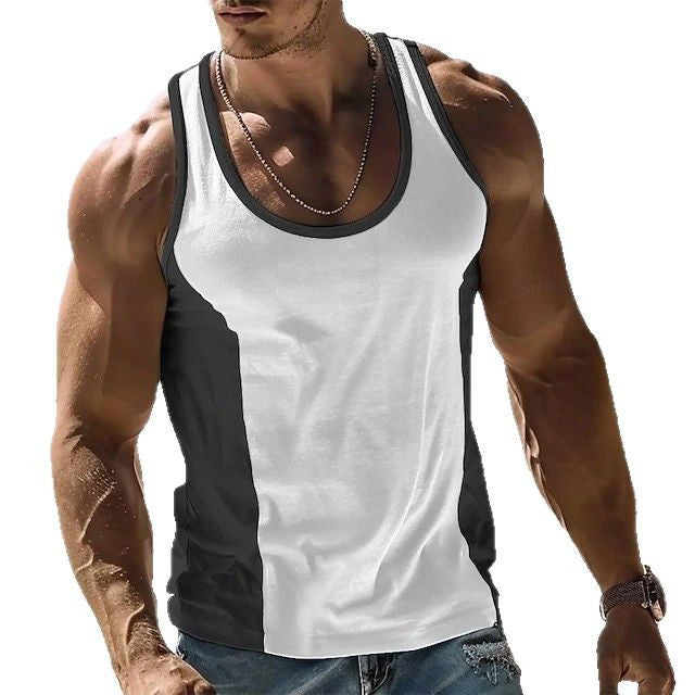 Herren Sportliches ärmelloses Trainingsshirt mit atmungsaktivem Material und modernem Schnitt