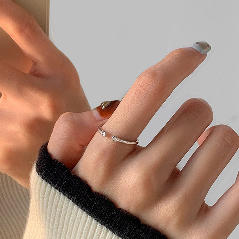 Damen Minimalistischer Ring mit funkelndem Akzent Shop Nory