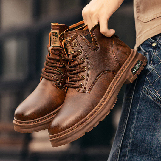 Herren robuste Lederstiefel