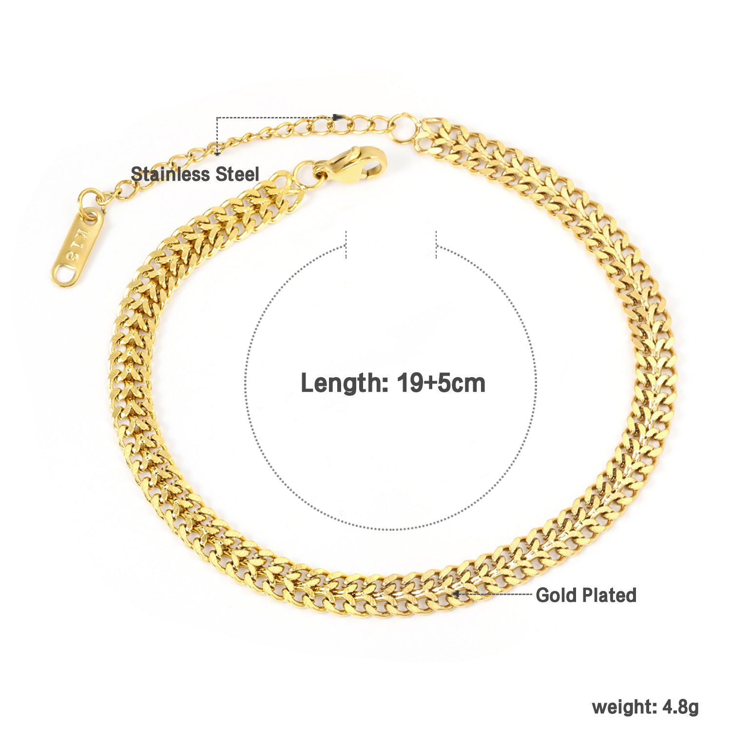 Damen Armband mit eleganten Perlen und verstellbarem Kettenverschluss Shop Nory