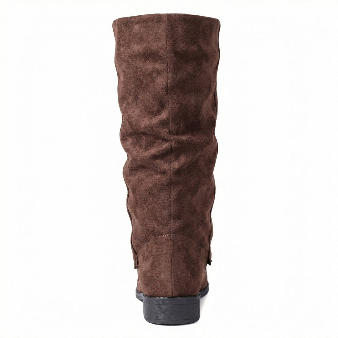 Damen Weiche Winterstiefel aus Veloursleder